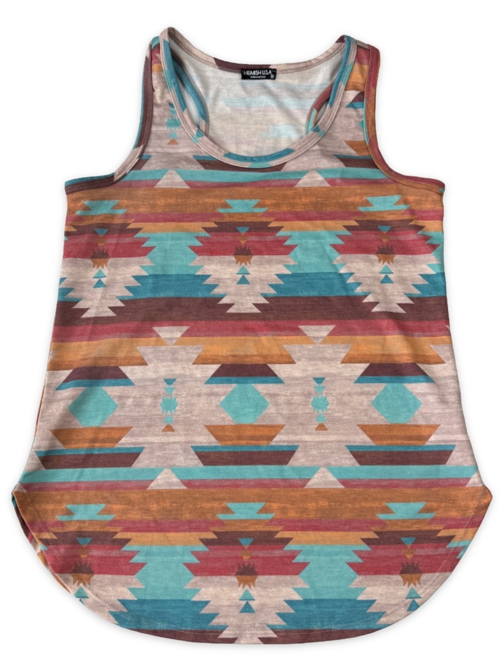 Heimish USA Aztec Pattern Tank Top Womens M Medium Multicolor‎